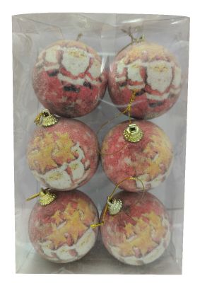 Santa Clause Print Balls Christmas Tree Decoration Ornaments - Model 1001