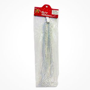 Silver Bead Chain Garland Christmas Tree Decoration Ornaments - Model 1003