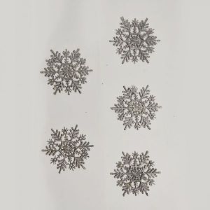 Silver Glitter Snow Flakes Christmas Tree Decoration Ornaments