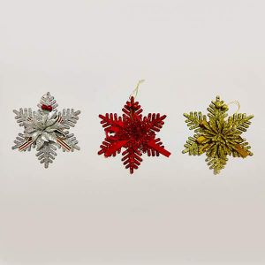 Snowflakes Glitter Christmas Decorations - Model 12XY