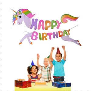 Unicorn Happy Birthday Banner