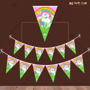 Unicorn Flag Banner Birthday Decoration