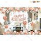 01Z - Happy Birthday Decoration Combo - Rose Gold & Silver - Set of 48