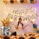 01Y -Silver & Golden Birthday Decoration Combo With Lights - Set of 48