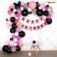 05E - Happy Birthday Decoration Combo - Pink & Black - Set Of 48