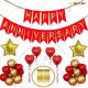 0B2 - Happy Anniversary Decoration Combo - Red & Golden - Set Of 44