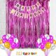 010C Model - Birthday Decoration Combo -Pink & Golden - Set of 27 Pcs