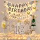 014W - Birthday Party Decoration Combo - Silver & White - Set of 80