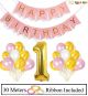 015B Model - Birthday Decoration Combo - First Birthday Girl - Set of 32 Pcs