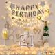 016W - Birthday Party Decoration Combo - Silver & white - Set of 80