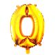 17 Inches Number 0 Golden Foil Balloon
