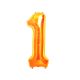 1 Golden Foil Balloon - 17 Inches Number 