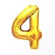 40 Inches Number 4 Golden Foil Balloon