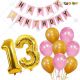 017W - Birthday Party Decoration Combo - Pink & Golden - Set of 25