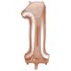 1 Number Foil Balloon - Rose Gold Color - 17 Inch Size