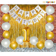 012M - 1st Birthday Golden Theme Birthday Decoration Combo Kit - Set of 36