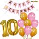 02S - Birthday Party Decoration Combo - Pink & Gold - Set of 25