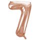 7 Number Foil Balloon - Rose Gold Color - 17 Inch Size