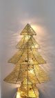 Christmas Tree With Lights Xmas Decoration - Metal