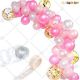 Balloon Arch Decoration Garland Kit -Pink & White - Set Of 57