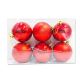 Big Red Balls With Design - Christmas Tree Decoration Ornaments - Model Y7