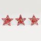 Big Red Stars - Christmas Decoration Ornaments - Set of 3