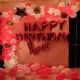 Birthday Decorations - Red - Romantic Birthday Decorations - Model 1021