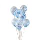 Blue Confetti Balloons - Set of 5