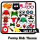 Funny Kids Theme Photo Booth Props