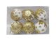 Golden Snow Design Balls Christmas Tree Decoration Ornaments