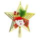 Golden Tree Top Star With Santa - Christmas Tree Decoration Ornaments