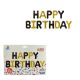 Happy Birthday Alphabet Foil Banner - Black & Golden