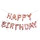 Happy Birthday Alphabet Foil Banner - Rose Gold