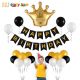 015A Model - Birthday Decoration Crown Combo Kit - Black & Golden