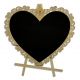 Wooden Slate With Stand - Heart Shape