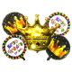 King/Prince Golden Crown Foil Balloon - Set of 5 