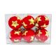 Red Balls With Star Design Premium Christmas Tree Decoration Ornaments