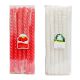 Red Christmas Long Candles - Set of 20