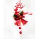 Red Reindeer With Bell Hanging - Small