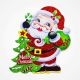 Santa with Xmas Tree Decoration - Banner-Stickers Big
