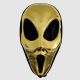 Screamy Ghost Metallic Halloween Mask - Gold