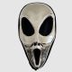 Screamy Ghost Metallic Halloween Mask - Silver