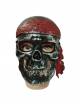 Skeleton Metallic Halloween Silver Mask