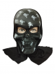 Skull Printed Halloween Black Mask