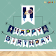 Space Theme Happy Birthday Bunting Banner