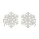 White Snow Flakes - Christmas Tree Decoration Ornaments - Set of 2