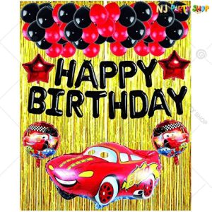 04T - Car Theme Birthday Decoration Combo - Set of 40