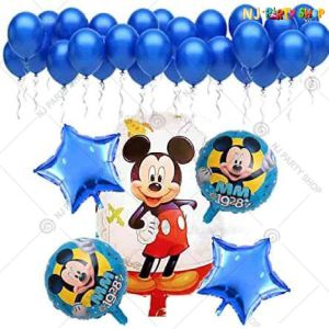 07U -Mickey Mouse Theme Birthday Decoration Combo- Set of 25