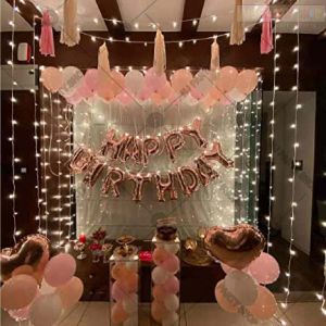 09Y -Rose Gold Birthday Decoration Combo - Set of 61