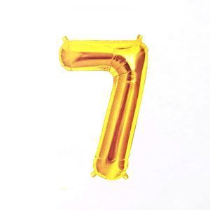 40 Inches Number 7 Golden Foil Balloon